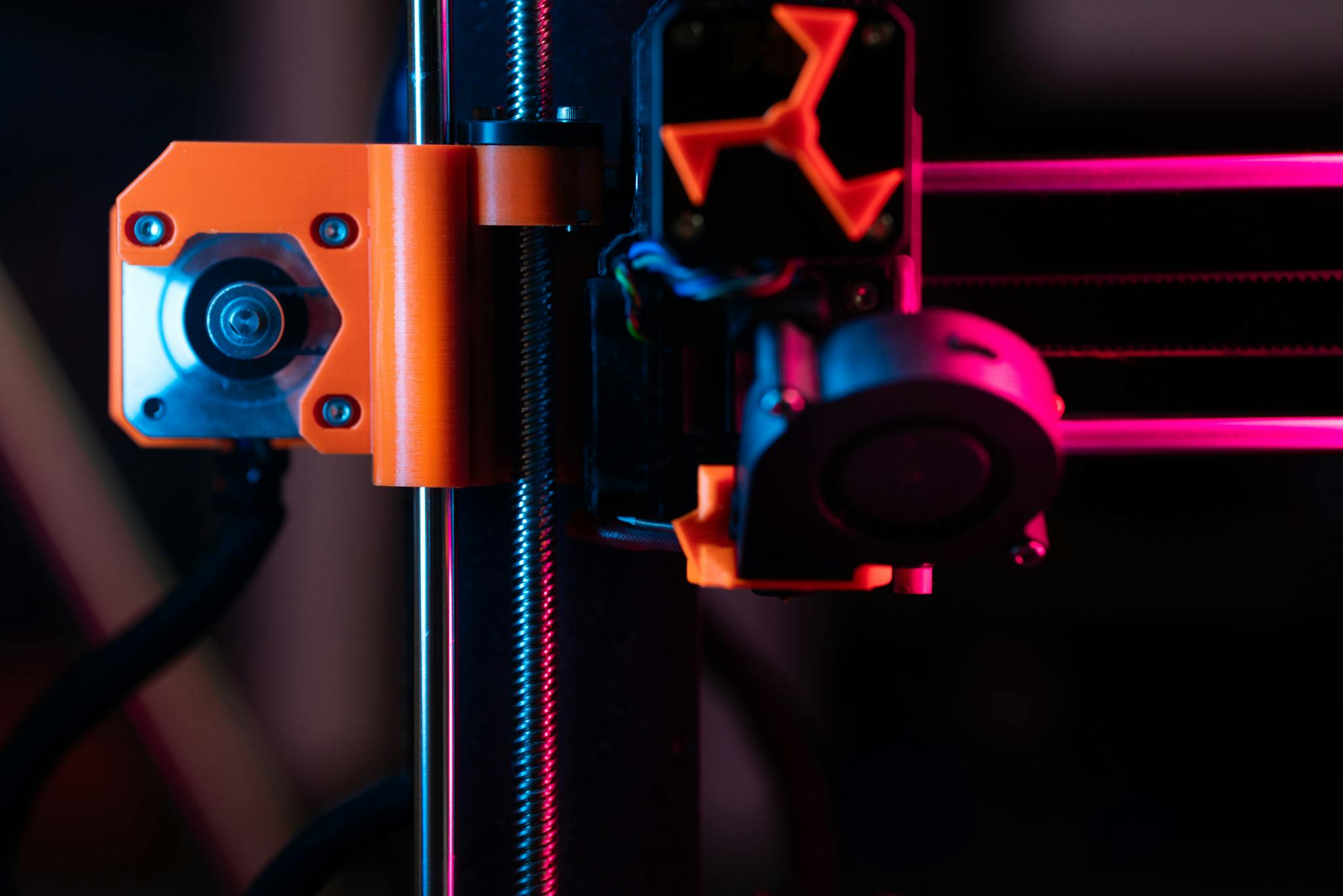 A Detailed Close Up Of A 3d Printer