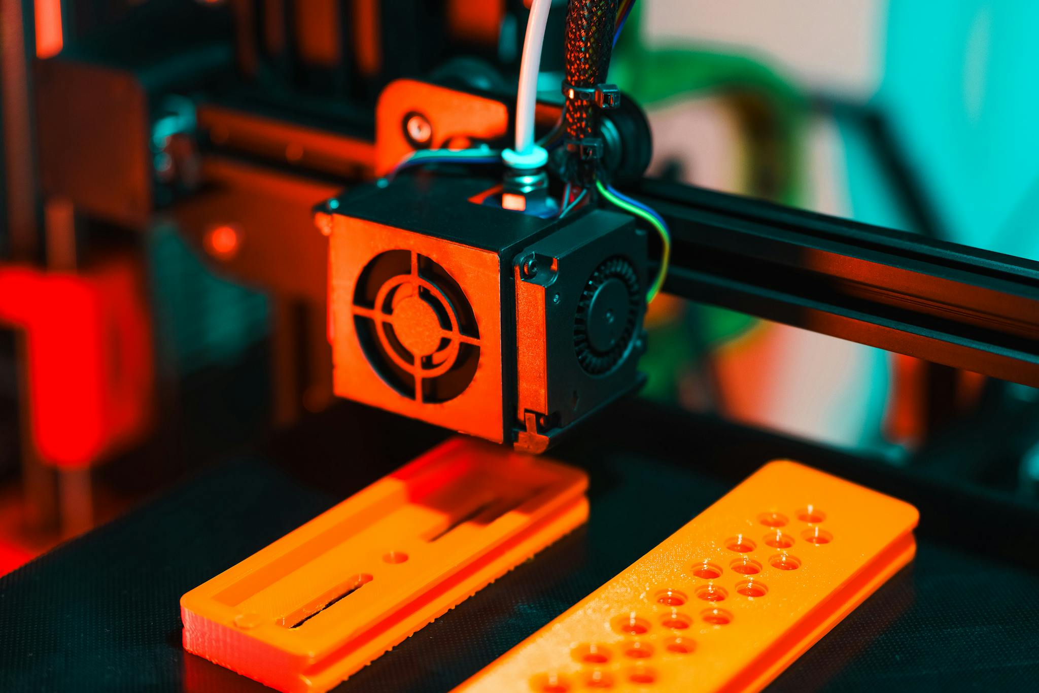 Detailed View Of A 3d Printer In